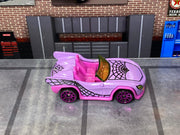 Loose Hot Wheels - Monster High Goul Mobile - Purple and Pink Spider Web — view 2