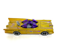 Loose Hot Wheels - Batman Batmobile 60's TV Series Car - Gold and Purple — view 2