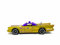Loose Hot Wheels - Batman Batmobile 60's TV Series Car - Gold and Purple — view 3