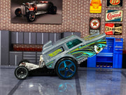 Loose Hot Wheels - HW Poppa Wheelie - Gray with Flames — view 3