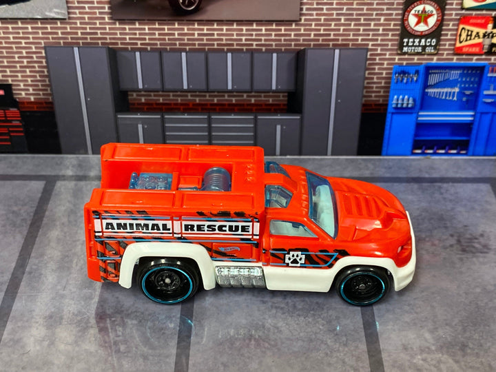 Loose Hot Wheels - Recue Duty - Animal Rescue Red and White — view 2