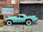 Loose Hot Wheels 1977 - Ford T-Bird - Light Blue, Pink and Yellow — view 3