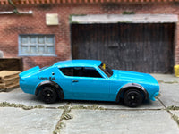 Loose Hot Wheels - Nissan Skyline 2000GT-R LBWK - Blue and Black — view 3