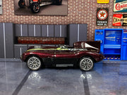 Loose Hot Wheels - Jaguar D-Type - Dark Red and Gold Huffman Hawks