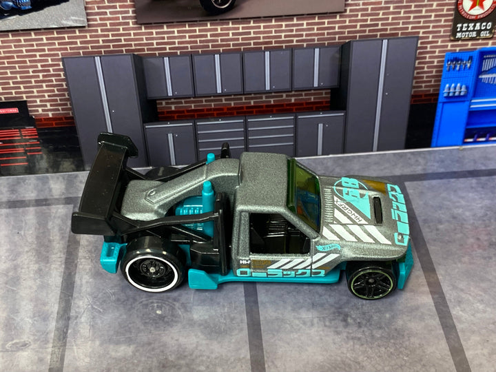 Loose Hot Wheels - LOLUX Hot Rod - Gray and Teal 68 — view 2