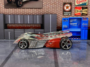 Loose Hot Wheels - Motoblade - Chrome and Dark Red