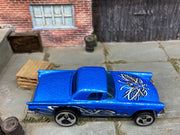 Loose Hot Wheels 1957 Thunder Bird 57 T-Bird Dressed in Blue with Graphics — view 3