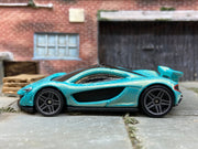 Loose Hot Wheels: McLaren P1 Dressed in Aqua Pearl — view 3