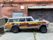 Loose Hot Wheels - 1964 Chevy Nova Station Wagon Gasser - Jerry Rigged Primer Gray Livery