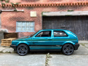 Loose Hot Wheels - VW Volkswagen Golf - Teal and Black — view 3
