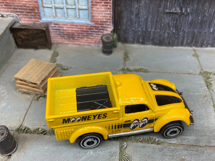 Loose Hot Wheels - 1949 VW Volkswagen Beetle Pick Up Truck - Mooneyes Yellow Livery — view 2