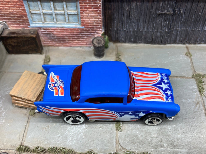Loose Hot Wheels -1957 Chevy - Red White and Blue — view 2