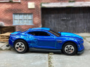 Loose Hot Wheels - 2018 Chevy Camaro COPO Drag Car - Blue with Blue Stripes — view 3