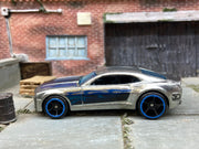 Loose Hot Wheels Chevy Camaro Concept in 50th Anniversary Zamac and Blue