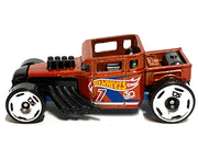 Loose Hot Wheels - Bone Shaker Hot Rod Truck - Orange 7