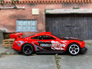 Loose Hot Wheels - Custom 2018 Ford Mustang - Red, Black and Silver Race Livery — view 3