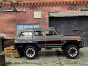 Loose Hot Wheels - 1988 Jeep Wagoneer - Gray, Black and Red — view 3