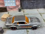 Loose Hot Wheels 1967 Ford Mustang GT Dressed in ZAMAC Bare Metal with Flames — view 2
