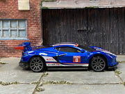 Loose Hot Wheels - Chevy Corvette C8-R Race Car - Blue, White and Red 8 — view 3