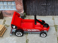 Loose Hot Wheels - Draggin' Wagon - Red and White Hot Wheels — view 2
