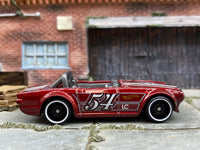Loose Hot Wheels - Triumph TR6 - Dark Red and White 54 — view 3