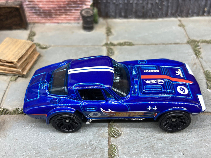 Hot Wheels Chevy Corvette Grand Sport – Blue Livery, Loose — view 2