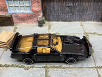 Loose Hot Wheels - Knight Rider KITT Super Pursuit Mode TV Series Car - Black — view 2