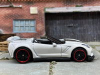 Loose Hot Wheels - 2019 Chevy Corvette ZR1 Convertible - White and Black