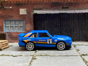 Loose Hot Wheels - 1984 Audi Sport Quattro - Blue #1 Race Livery — view 3