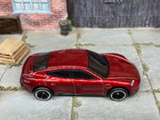 Loose Hot Wheels - Porsche Taycan Turbo 3 - Dark Red — view 2