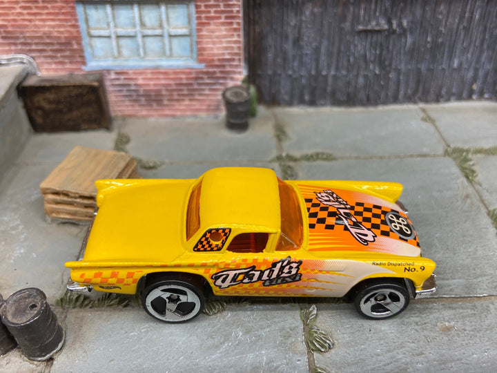 Loose Hot Wheels - 1957 Thunder Bird 57 T-Bird - Dads Taxi Yellow — view 2