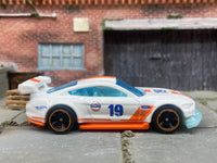 Loose Hot Wheels - 2018 Custom Ford Mustang GT Race Car - White GULF Livery