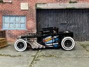 Loose Hot Wheels - Bone Shaker Hot Rod Truck - Black, Blue and White Team Hot Wheels — view 3