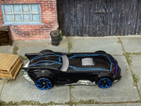 Loose Hot Wheels - Batman Batmobile "The Batman" Car - Black and Blue — view 2