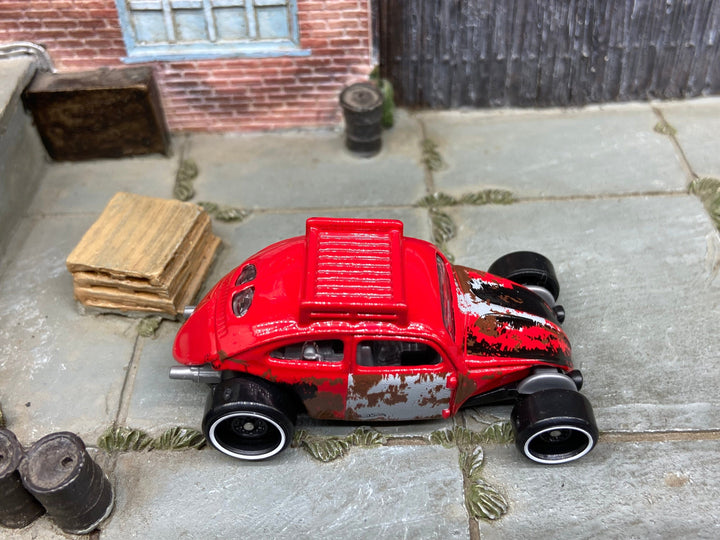 Loose Hot Wheels - VW Custom Volkswagen Beetle - Red — view 2
