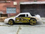 Loose Hot Wheels - Chevy Stocker Stock Car - White Yellow Jackets Livery — view 3