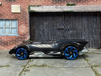 Loose Hot Wheels - Batman Batmobile "The Batman" Car - Black and Blue — view 3