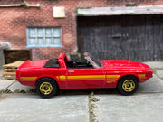 Loose Hot Wheels 1969 Ford Mustang Shelby GT500 in Red and Gold