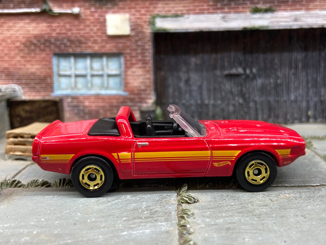Loose Hot Wheels 1969 Ford Mustang Shelby GT500 Dressed in Red and Gold