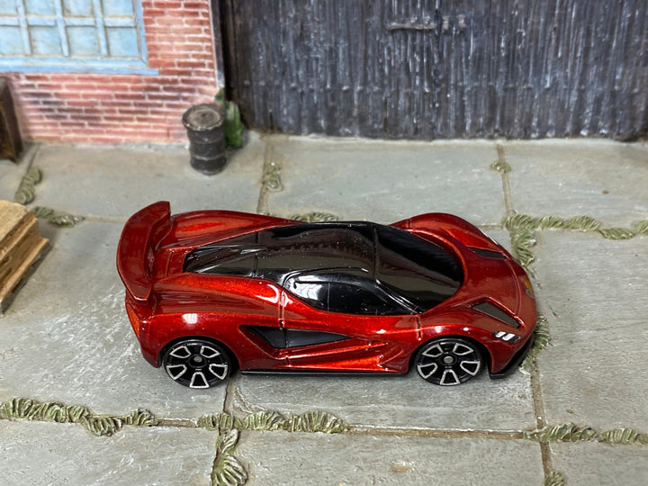 Loose Hot Wheels - Lotus Evija - Dark Red — view 2