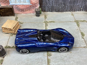 Loose Hot Wheels -2017 Pagani Huayra Roadster - Dark Blue — view 2