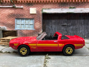 Loose Hot Wheels 1969 Ford Mustang Shelby GT500 Dressed in Red and Gold — view 3