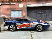Loose Hot Wheels 1995 Camaro Convertible Dressed in Blue Nestle Livery — view 3