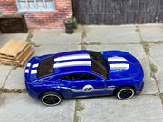 Loose Hot Wheels 2017 Chevy Camaro ZL1 Dressed in Blue and White — view 2