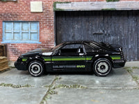 Loose Hot Wheels - 1984 Ford Mustang SVO - Black, Silver and Green — view 3