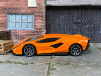 Loose Hot Wheels - Lamborghini Sian FKP 37 - Orange — view 3