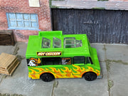 Loose Hot Wheels - Quick Bite Food Truck - Hot Chicken Green with Flames — view 2