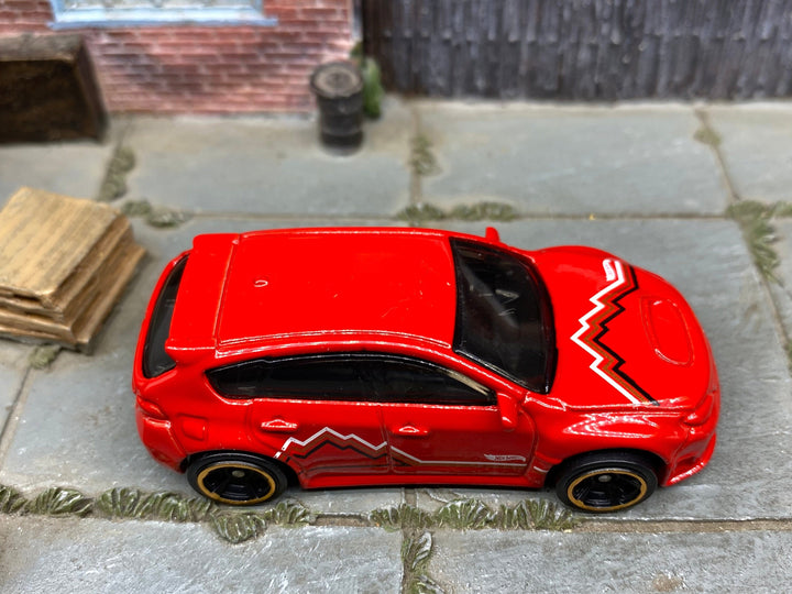Loose Hot Wheels - Subaru WRX STI - Red, White and Black — view 2