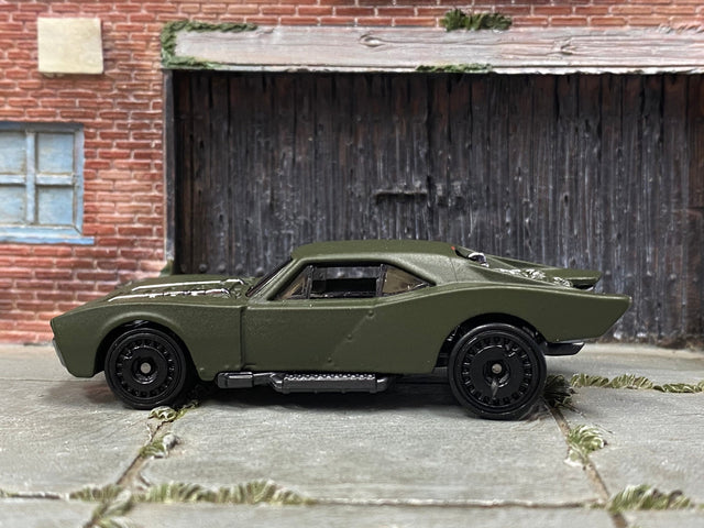 Loose Hot Wheels - Batman Batmobile Gotham Version - Army Green
