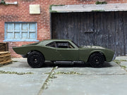 Loose Hot Wheels - Batman Batmobile Gotham Version - Army Green — view 3